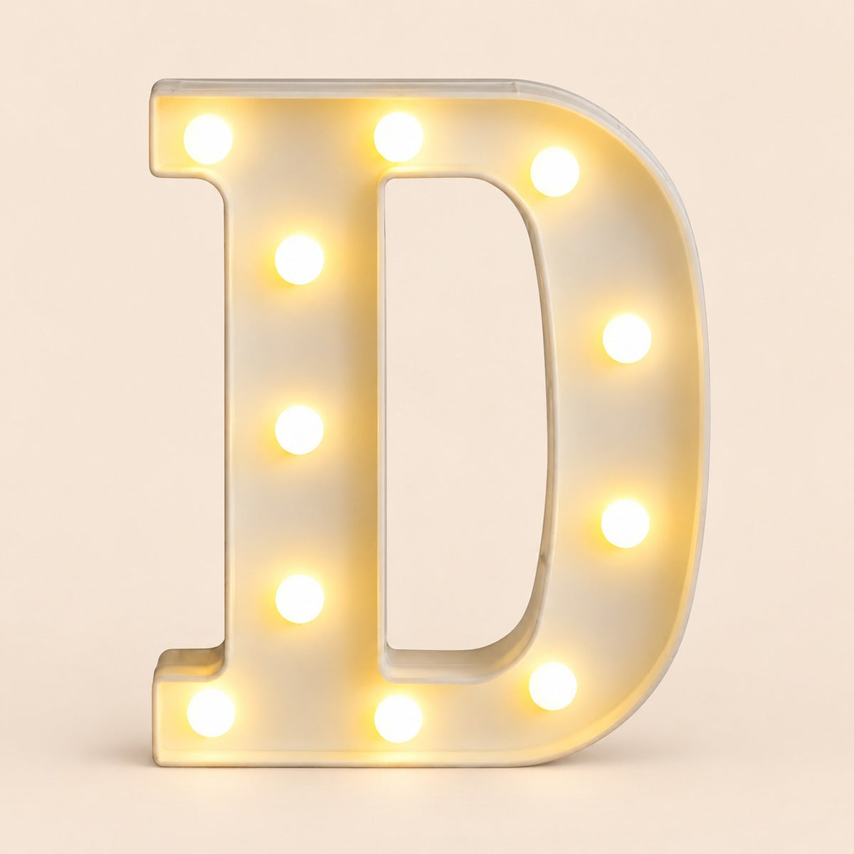 LED letras D 3D luces foco lampara decora abecedario