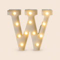 LED letras W 3D luces foco lampara decora abecedario