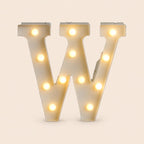 LED letras W 3D luces foco lampara decora abecedario