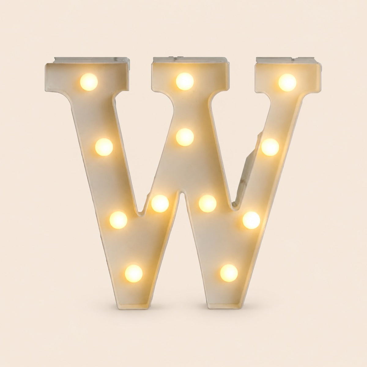 LED letras W 3D luces foco lampara decora abecedario