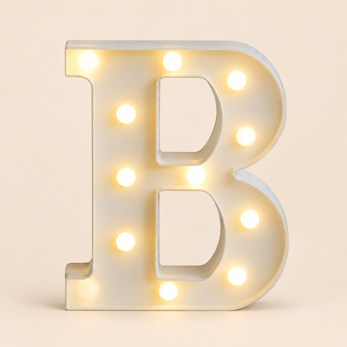 LED letras B 3D luces foco lampara decora abecedario