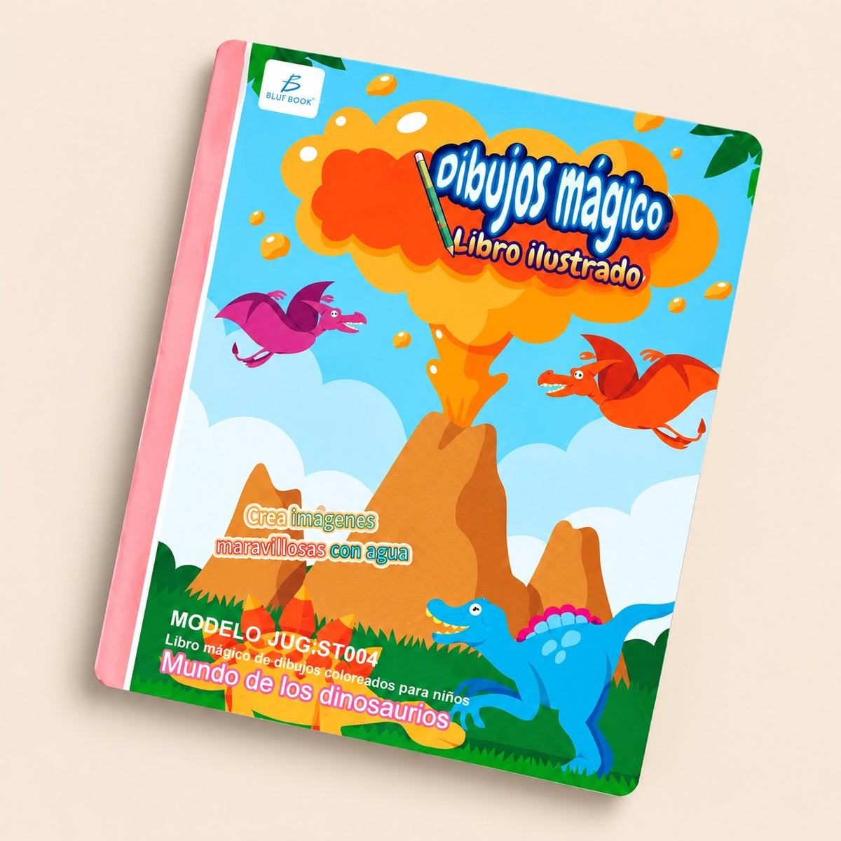 Libro magico infantil para colorear dinosaurios