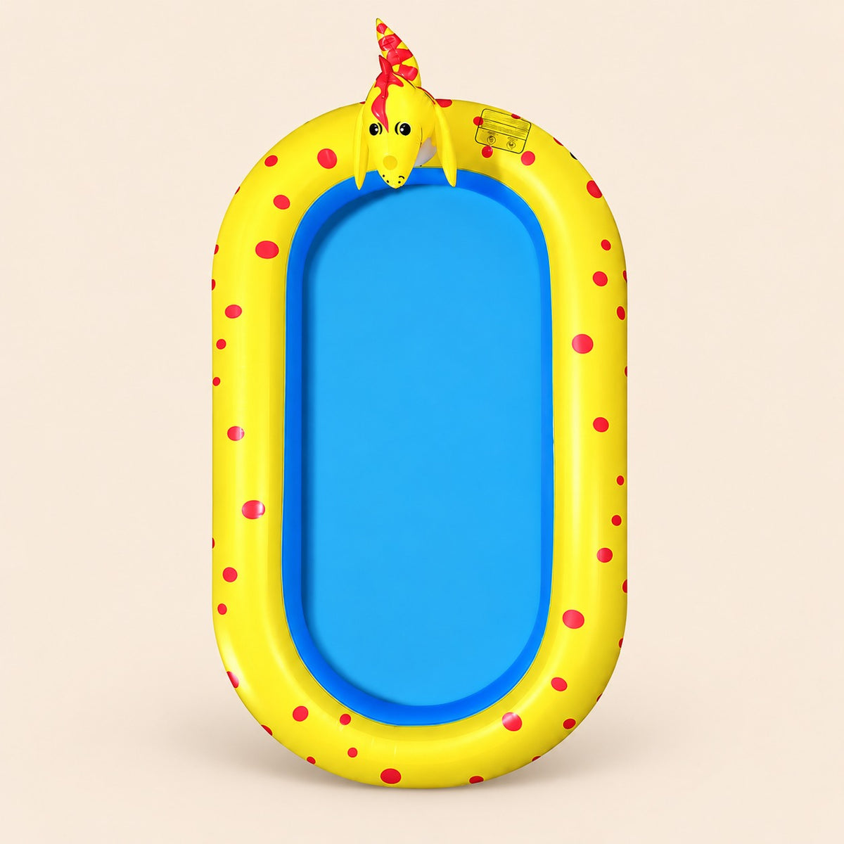 Alberca inflable con aspersores amarillo/azul