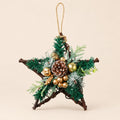 Decoración navideña en forma de estrella de belén con dorado