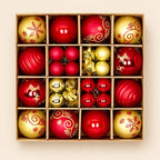 Set de 44 esferas navideñas plásticas tipo cristal
