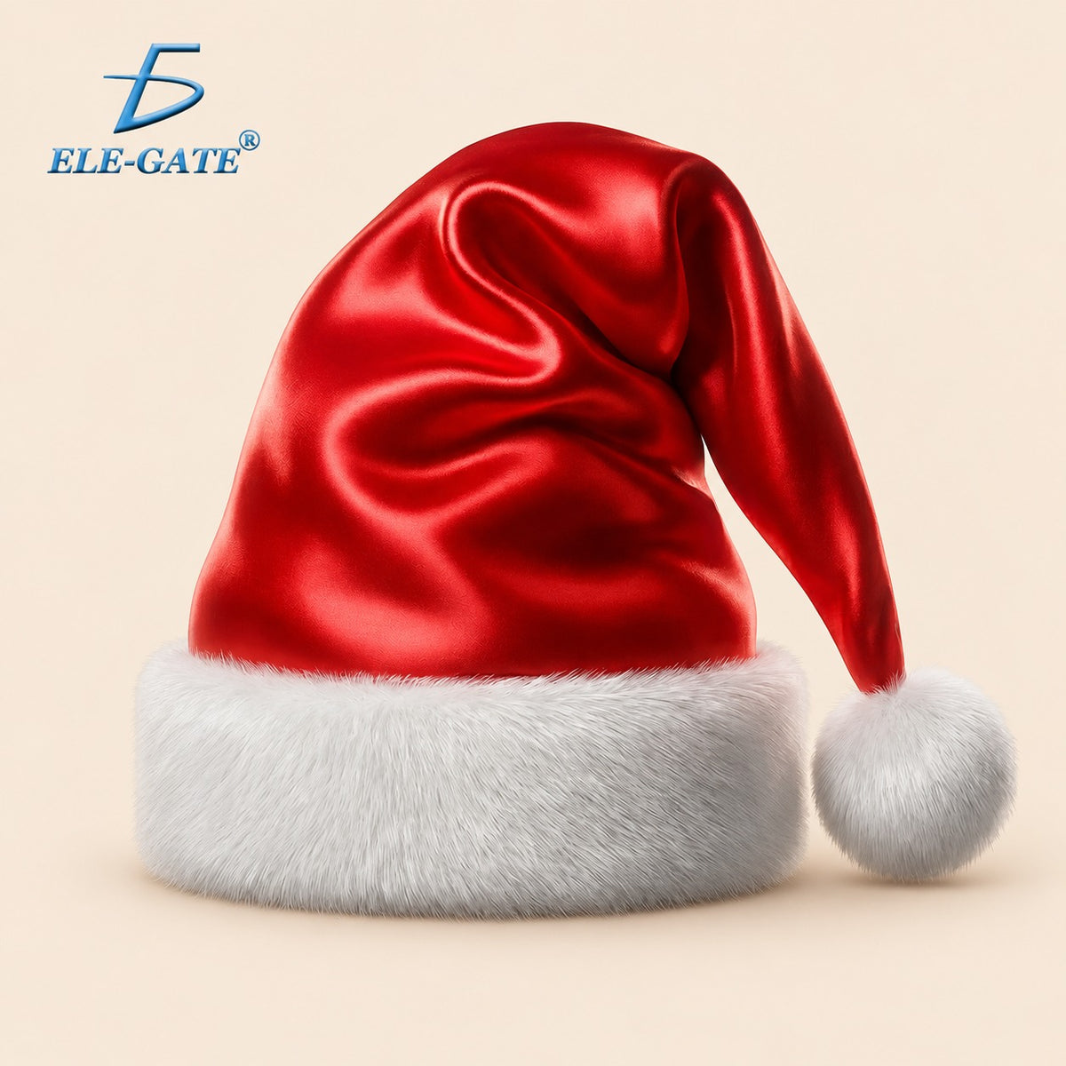 Gorro navideño Santa claus de 40 cm con acabado satinado