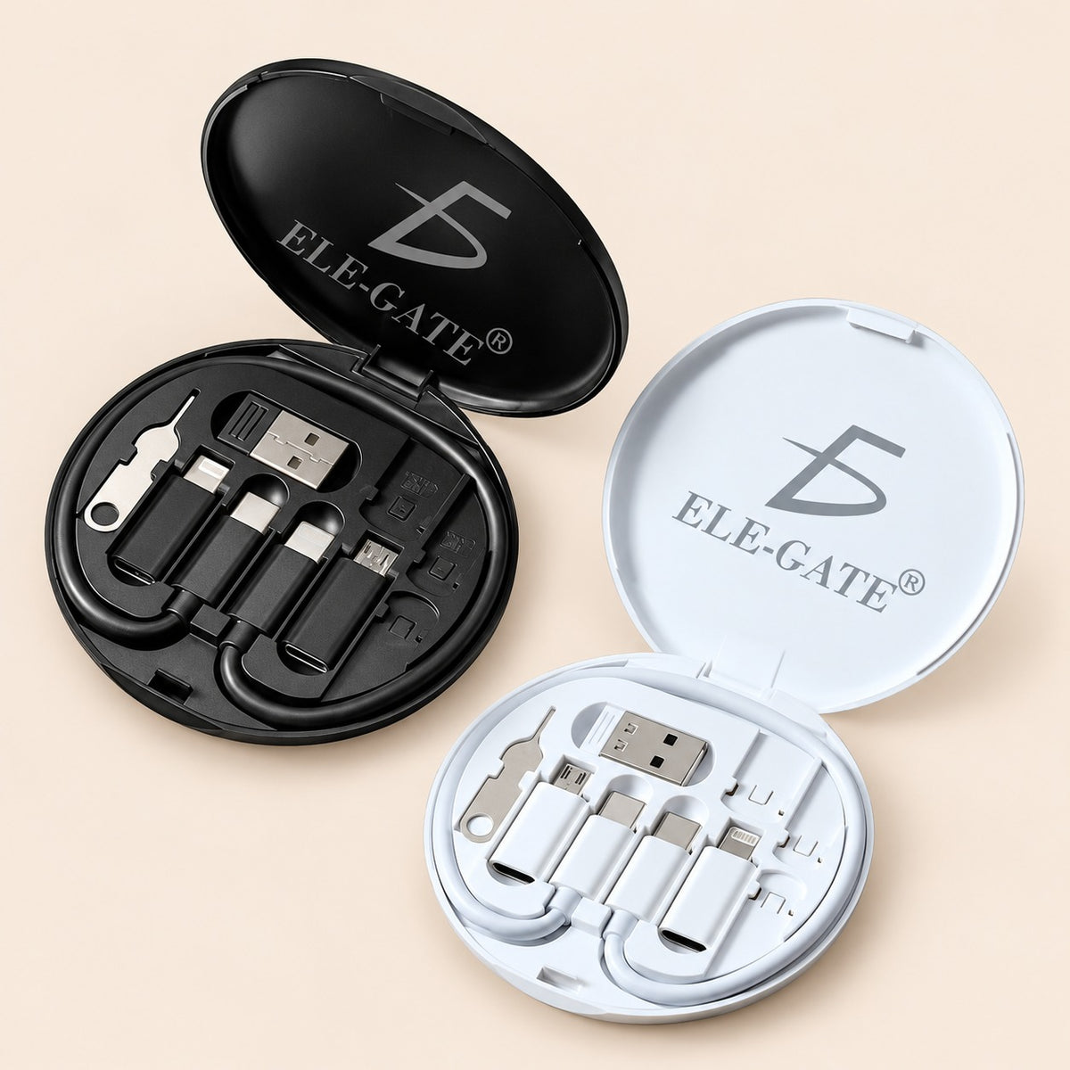 Organizador de cables de datos compacto y multifuncional