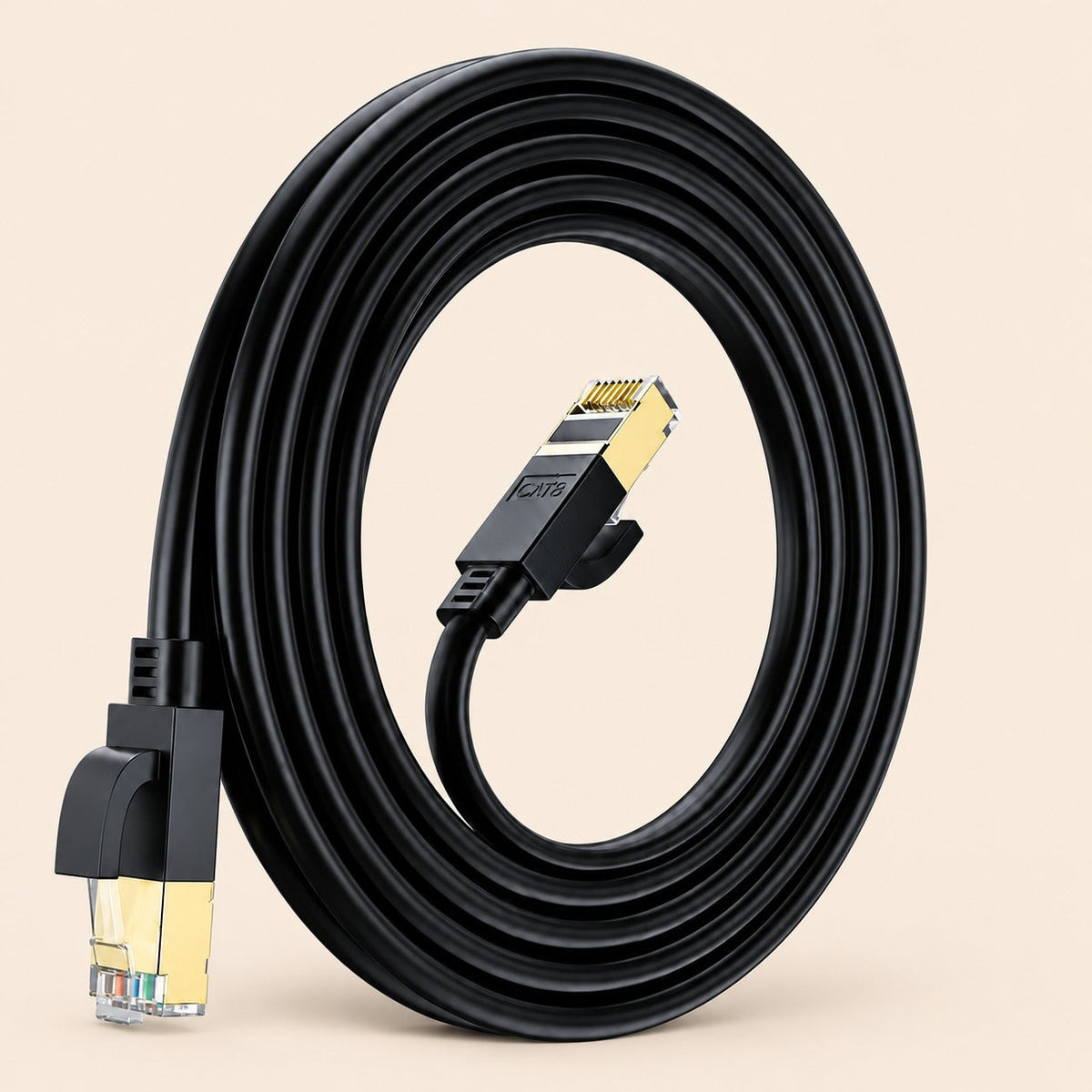 Cable de red cat 8 40 gbps doble blindaje disponible en 3 m