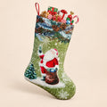Bota navideña verde con diseño navideño 43 cm - FES.43.1
