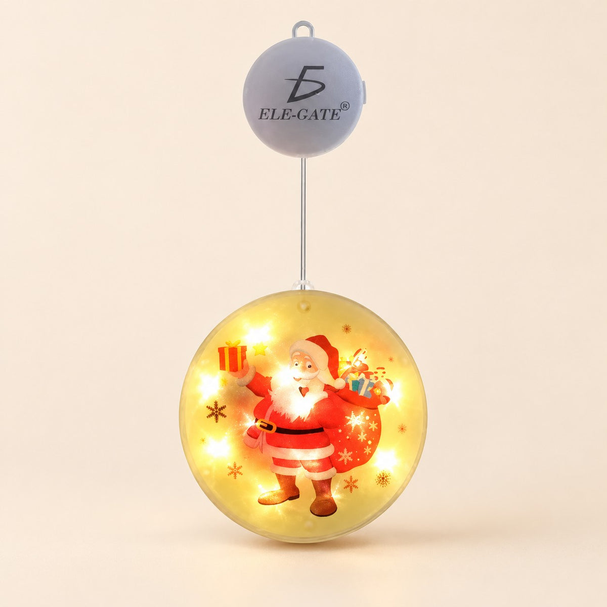 Serie de luces LED PVC colgantes de Navidad cálidas con amarillo