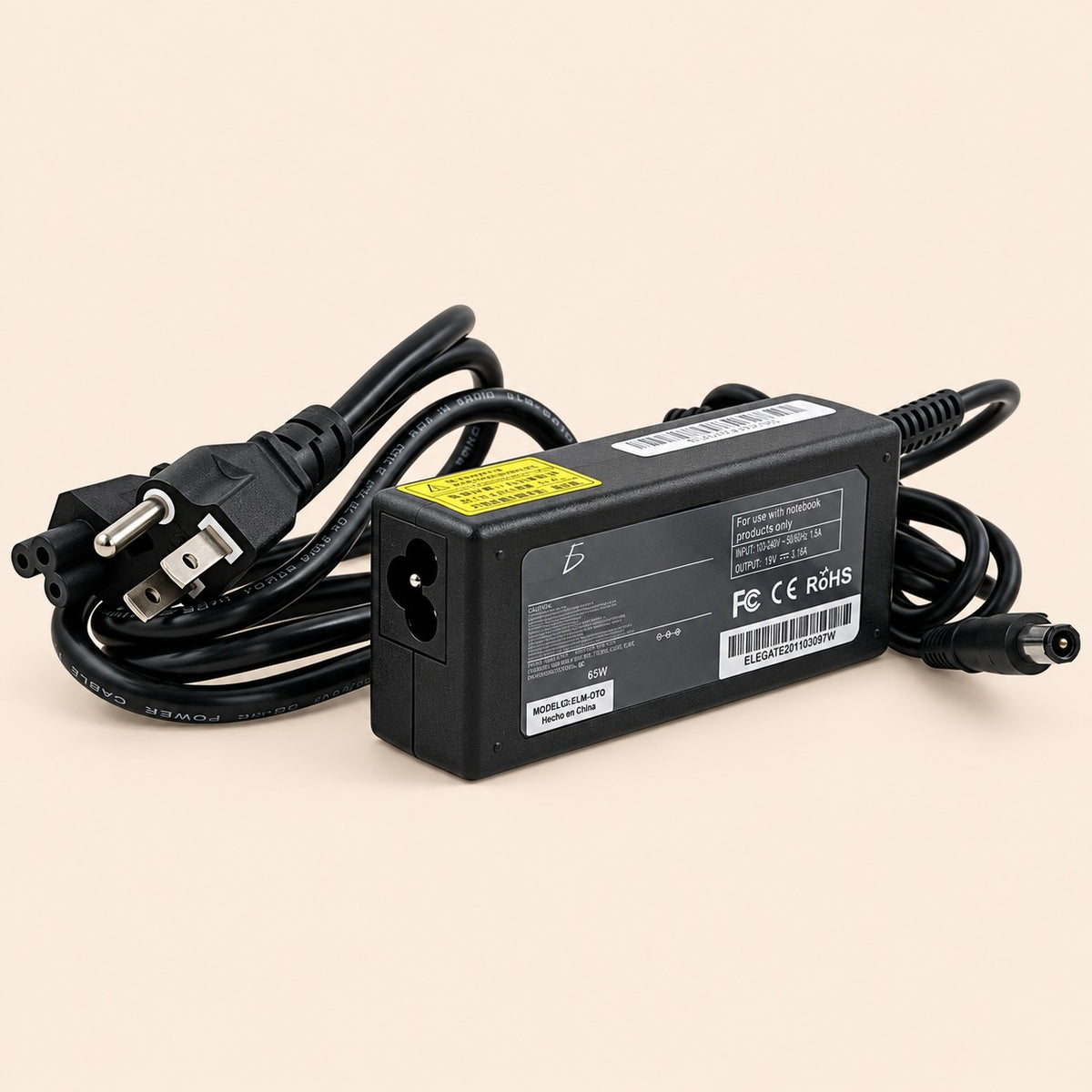 Cargador laptop para Dell 19.5V 3.34A 65W punta especial