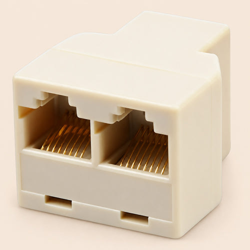 Adaptador splitter ethernet RJ45 1 jack a 2 jacks 8 hilos