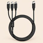 Cable dp carga rapida tipo C micro V8 para iPhone Lightning