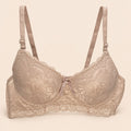 Brasier con encaje bordado push up nude M