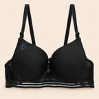 Brasier con encaje de copa completa negro M