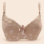 Brasier con encaje de copa completa beige M