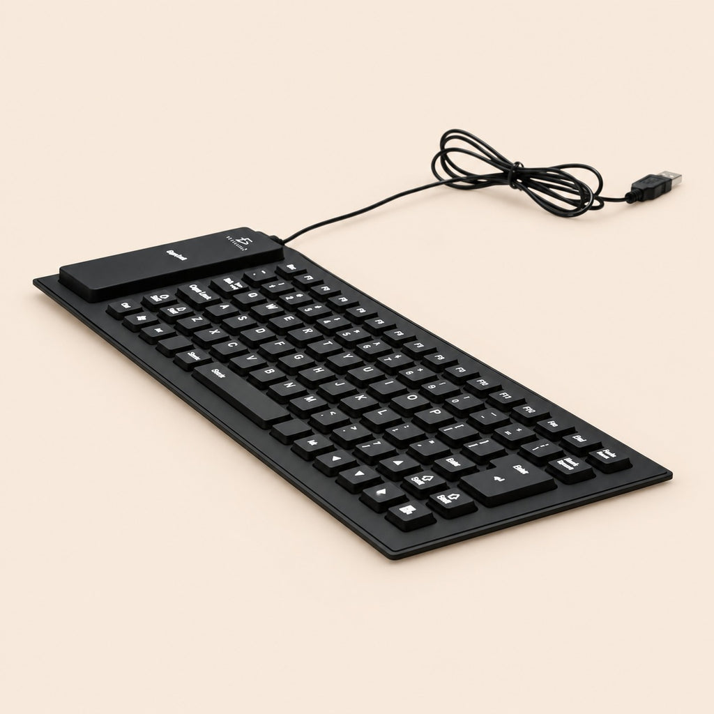 Mini teclado plegable flexible con cable USB