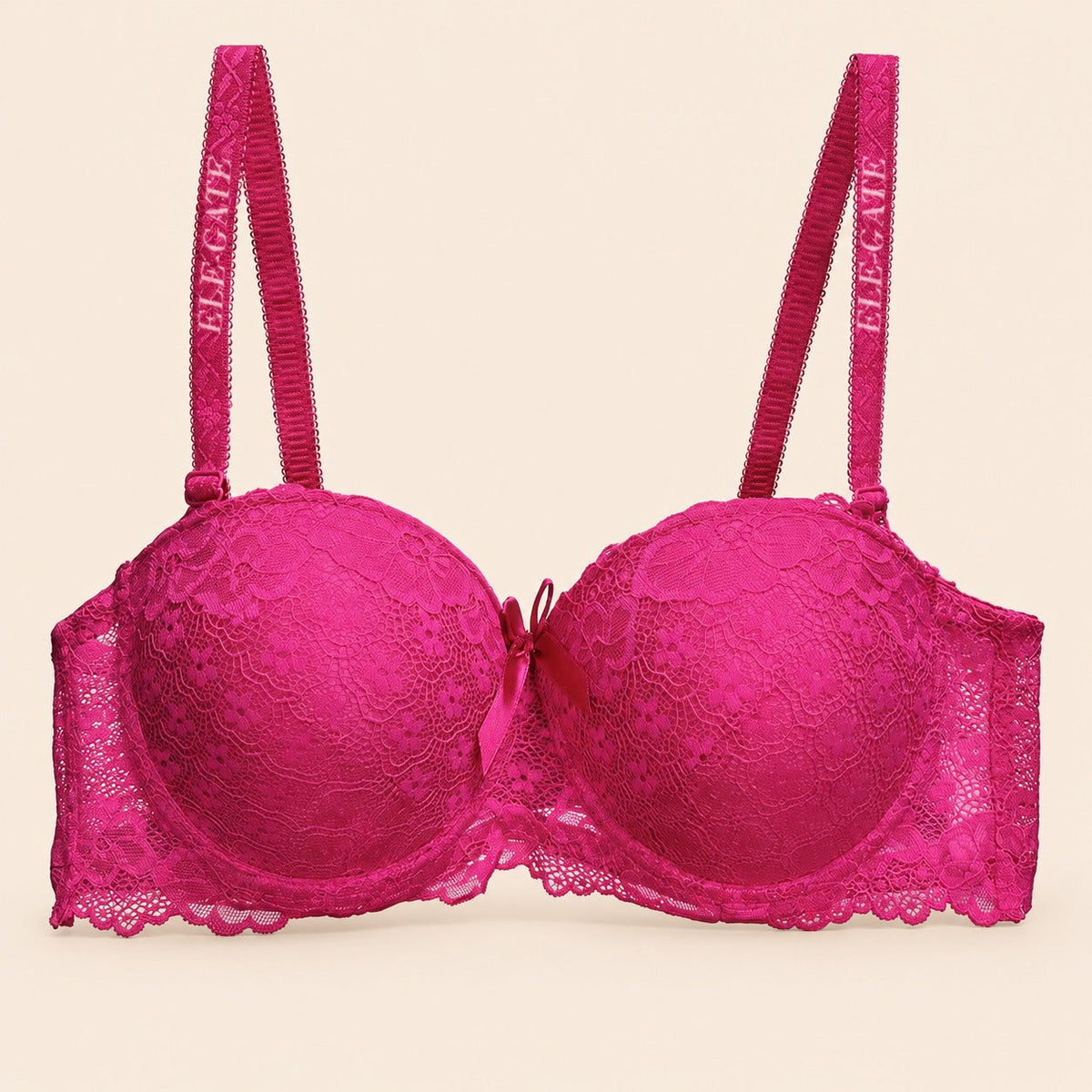 Brasier con encaje de copa completa fucsia M