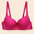 Brasier con diseño de lunares con efecto push up fucsia M