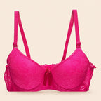 Brasier con encaje copa completa slight push up fucsia M