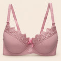 Brasier con encaje de copa completa rosa M