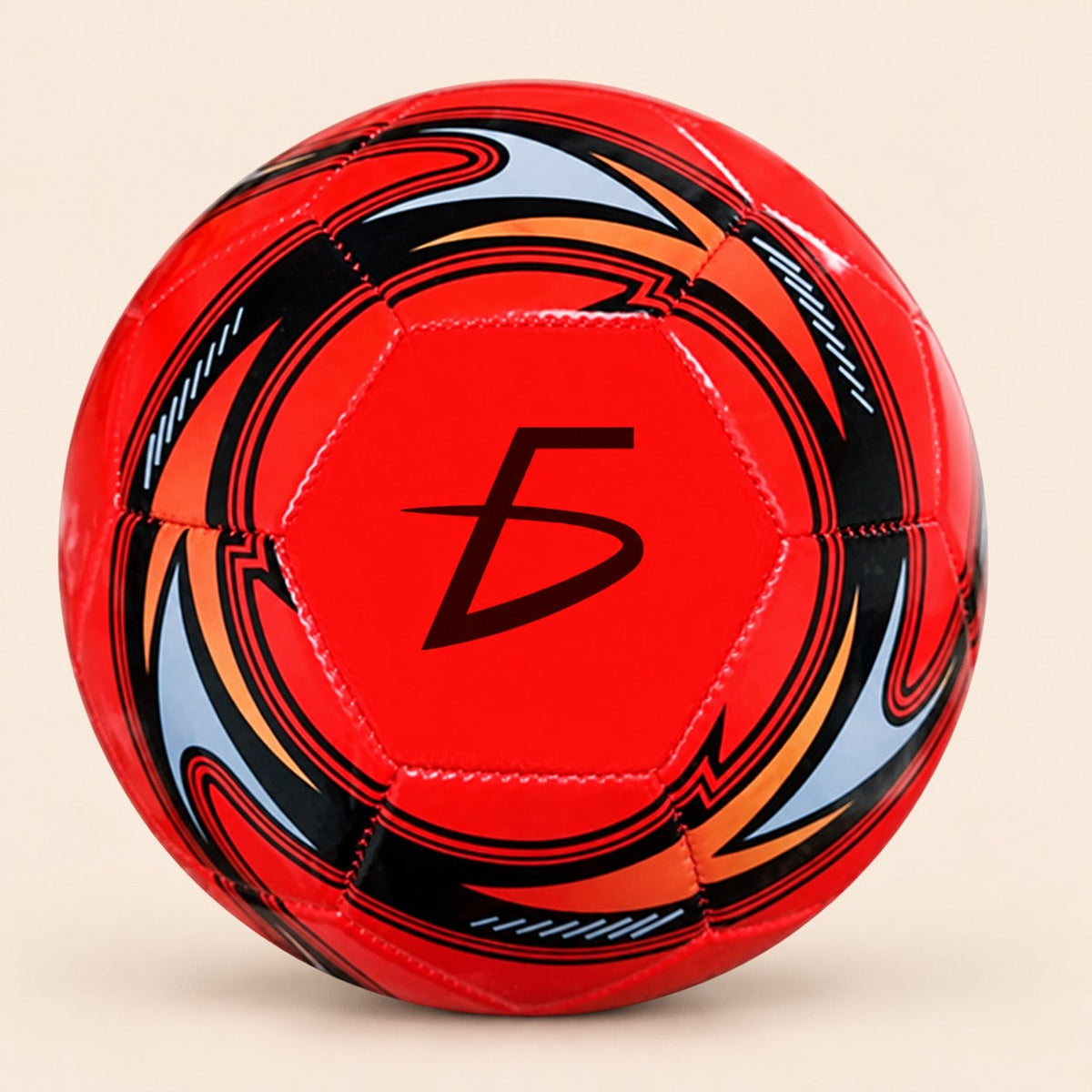 Balón de fútbol de tamaño 5 de fútbol de PVC negro amarillo