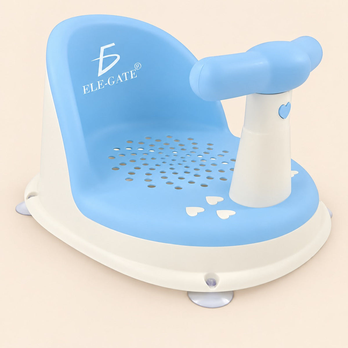 Asiento baño para bebé con respaldo y ventosas antidesliz