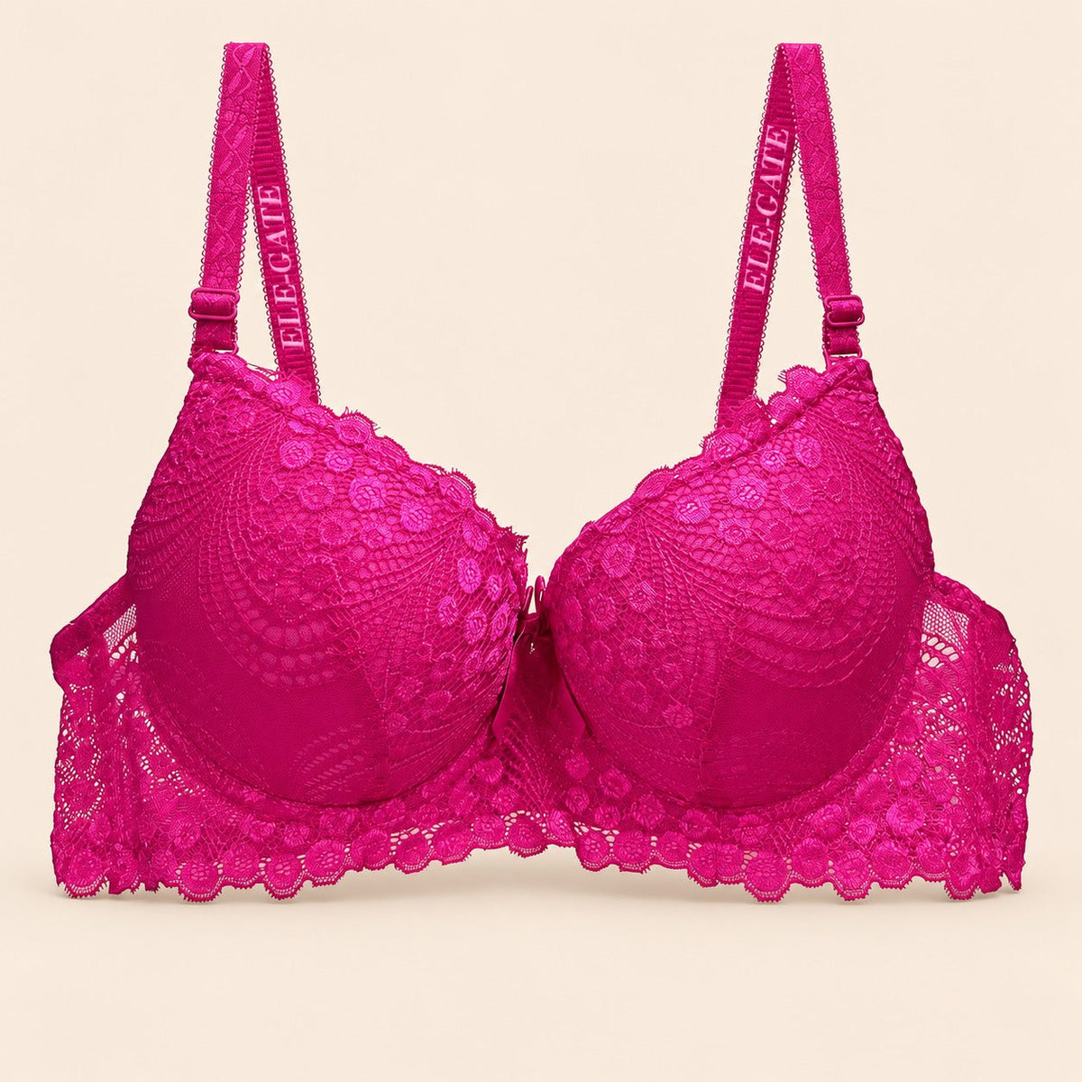 Brasier con encaje de copa completa fucsia M