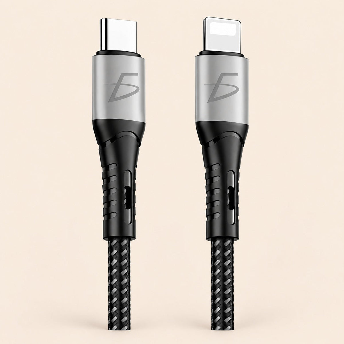Cable 1m USB-C para iPhone Lightning 20W - gris