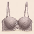 Brasier con encaje de flores copa completa beige M