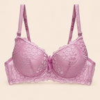 Brasier con encaje de copa completa rosa M