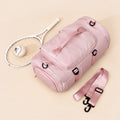 Mochila con compartimento para zapatos para nadar yoga y rosa