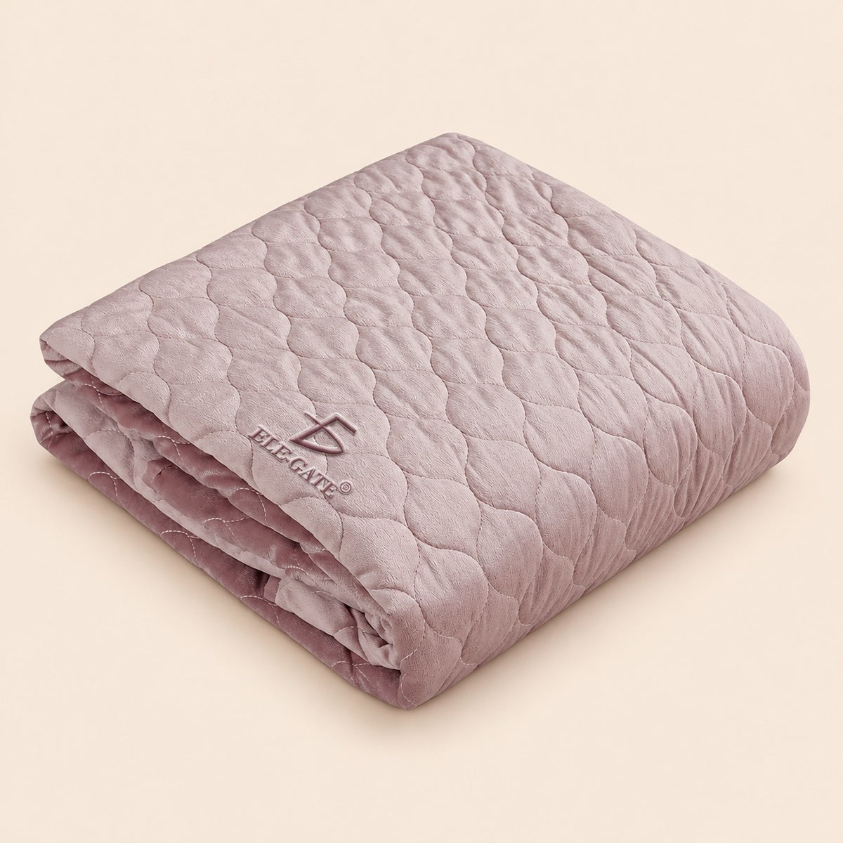 Colcha rosa claro ligera para verano 220 x 220 cm rosa claro