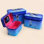 Cosmetiquera neceser estampado kit de 3 pzas