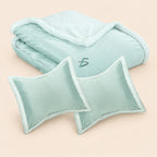 Set de edredón teddy azul 180 x 220 cm con 2 fundas