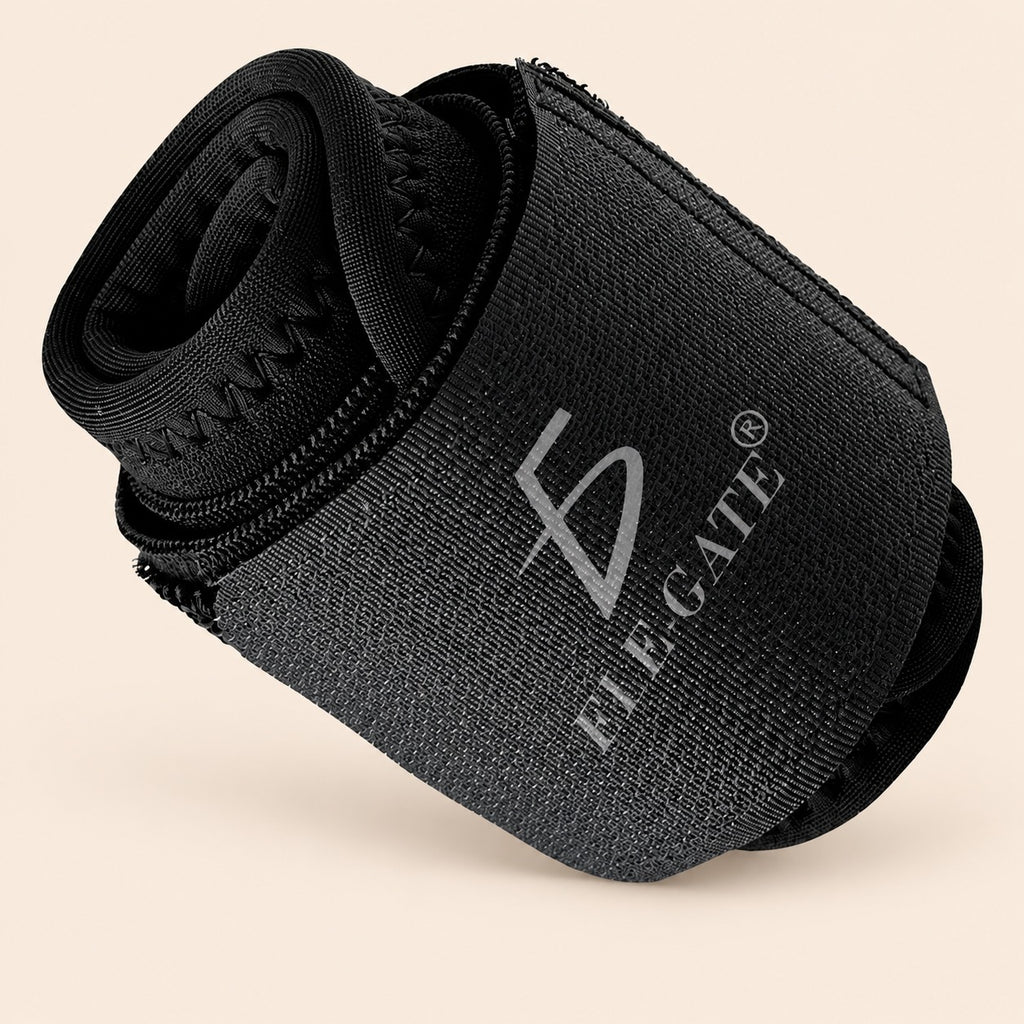 Muñequera deportiva ajustable para actividad física negro