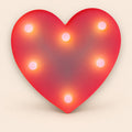 Corazón 3D con luz LED cálida blanco cálido