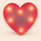Corazón 3D con luz LED cálida blanco cálido
