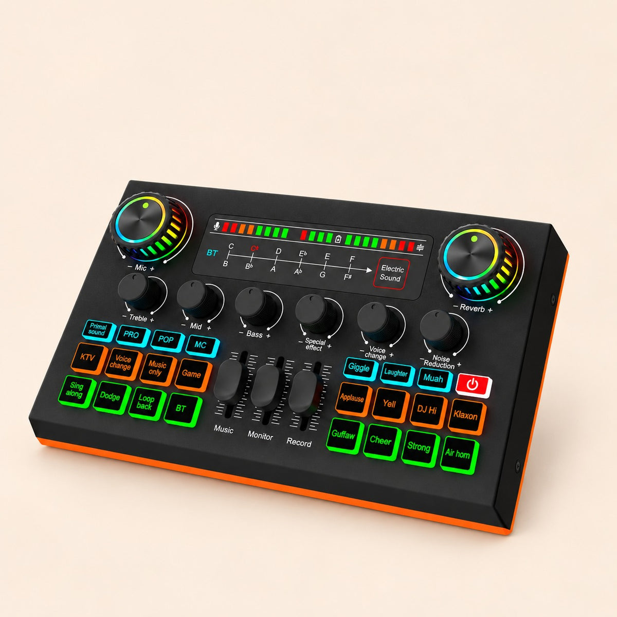 Mezcladora de audio Bluetooth con OTG USB-C para streaming