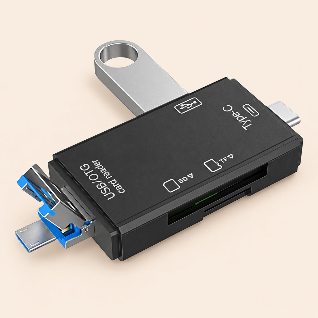 Lector de tarjetas 6 en 1 USB 3.0 OTG SD TF tipo C