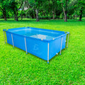 Piscina rectangular con soporte azul de 260 cm