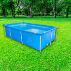 Piscina rectangular con soporte azul de 260 cm