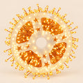 Serie de luces LED cálidas de 20 m con 600 LED y 8 modos plateado