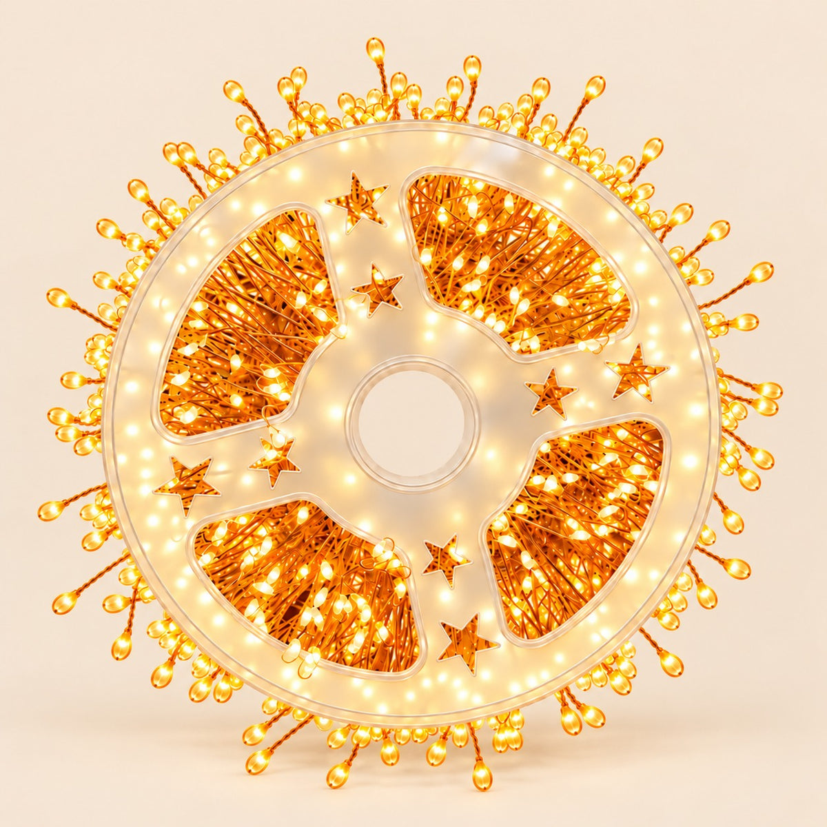 Serie de luces LED cálidas de 20 m con 600 LED y 8 modos plateado