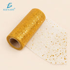 Camino de mesa con lentejuelas 10 m x 15 cm dorado