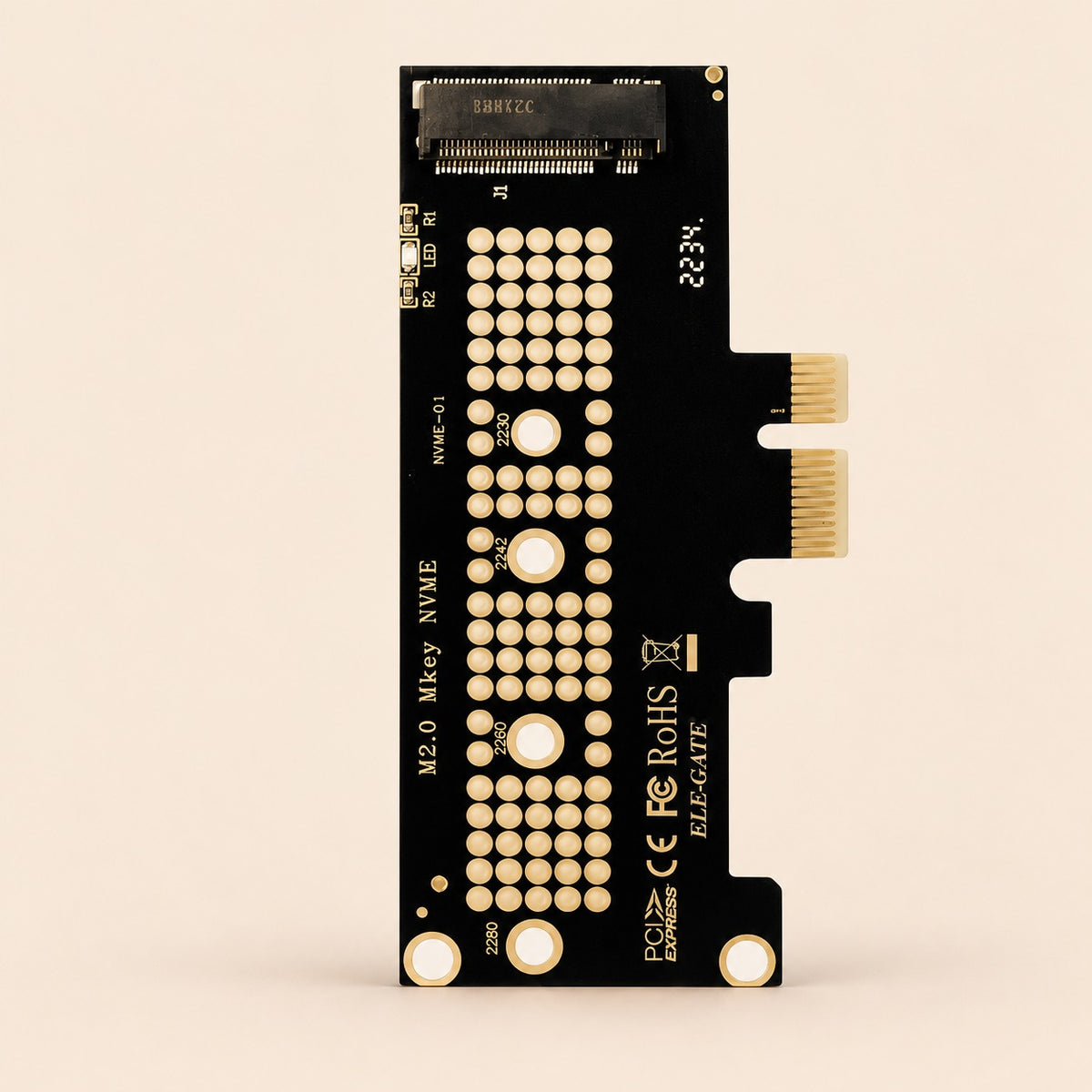 Tarjeta adaptadora pcie X4 para SSD M.2 NVMe M-key