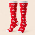 Set de calcetas navideñas térmicas para toda la familia rojo M